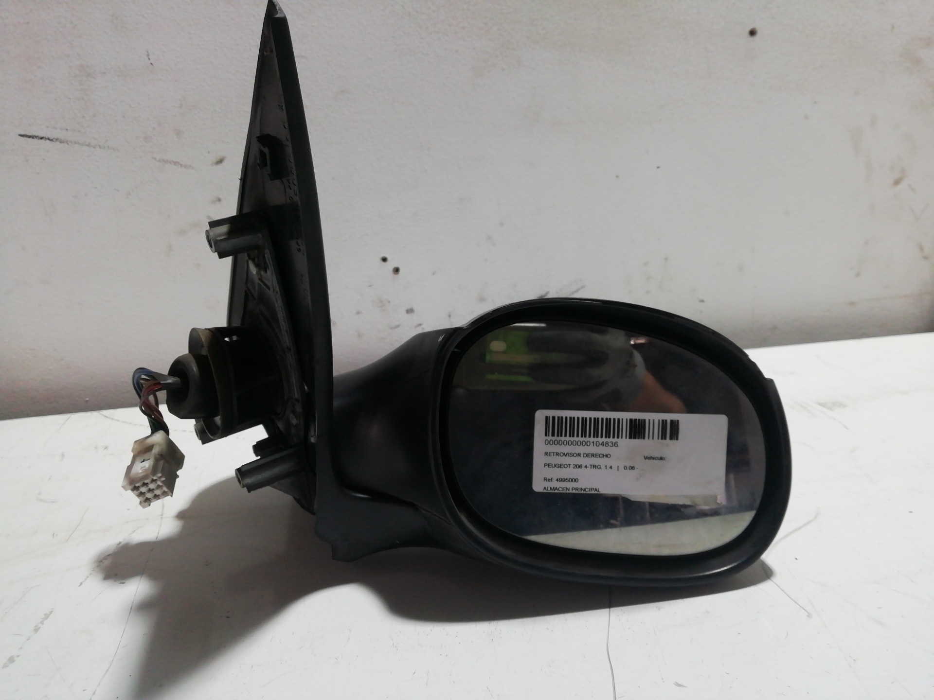 RETROVISOR DERECHO PEUGEOT 206 BERLINA