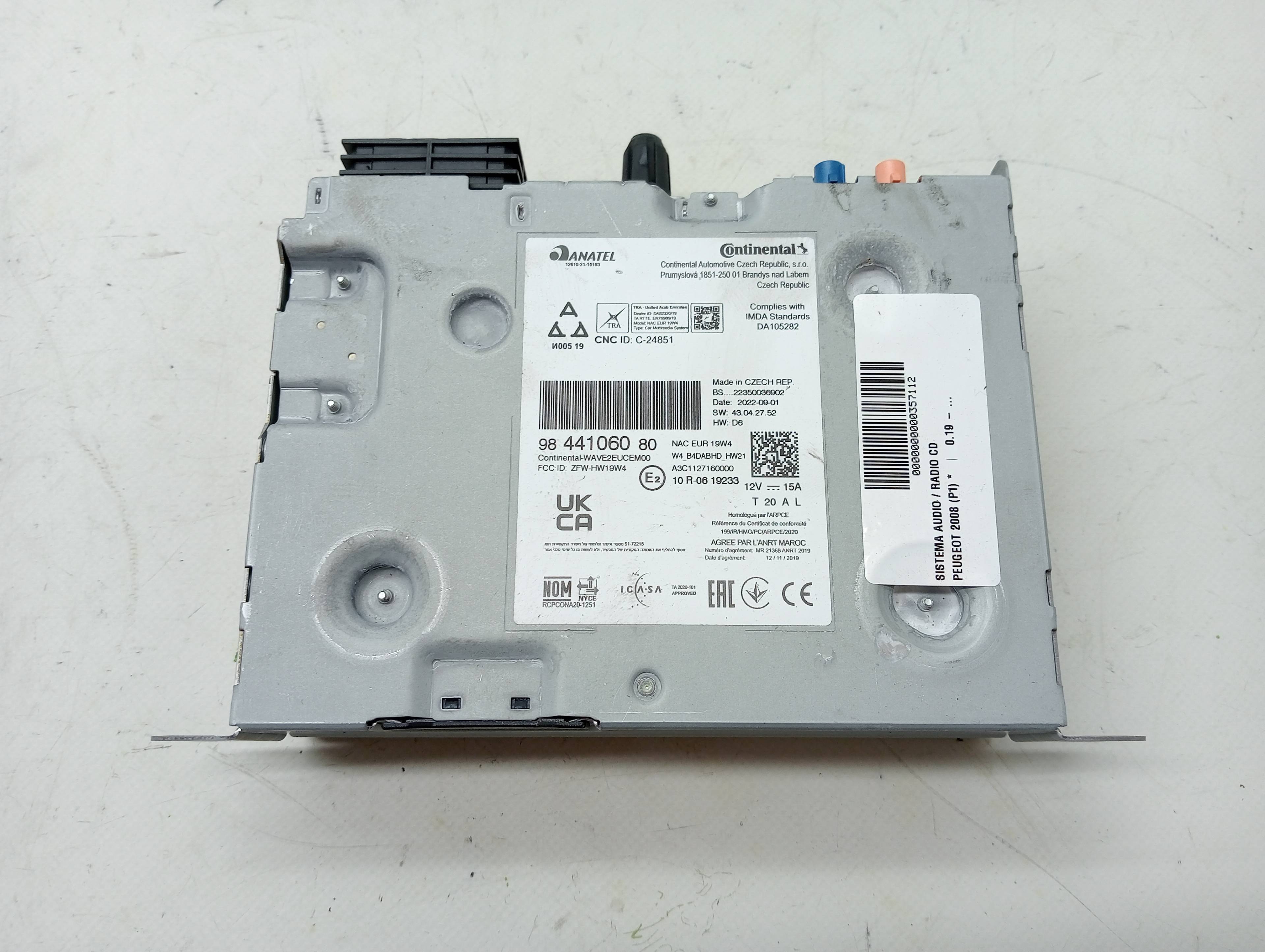 Audiosystem / CD-Radio PEUGEOT 2008 (P1)