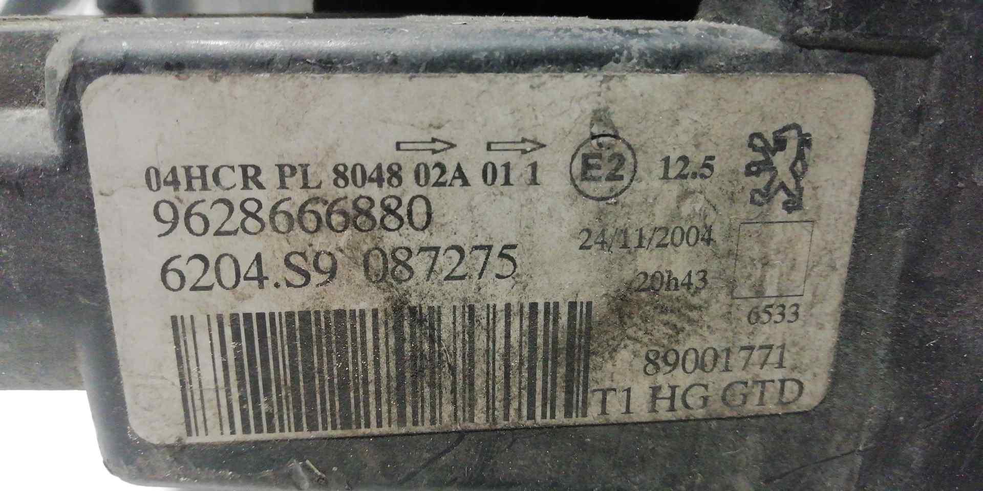 Scheinwerfer links PEUGEOT 206 BERLINA