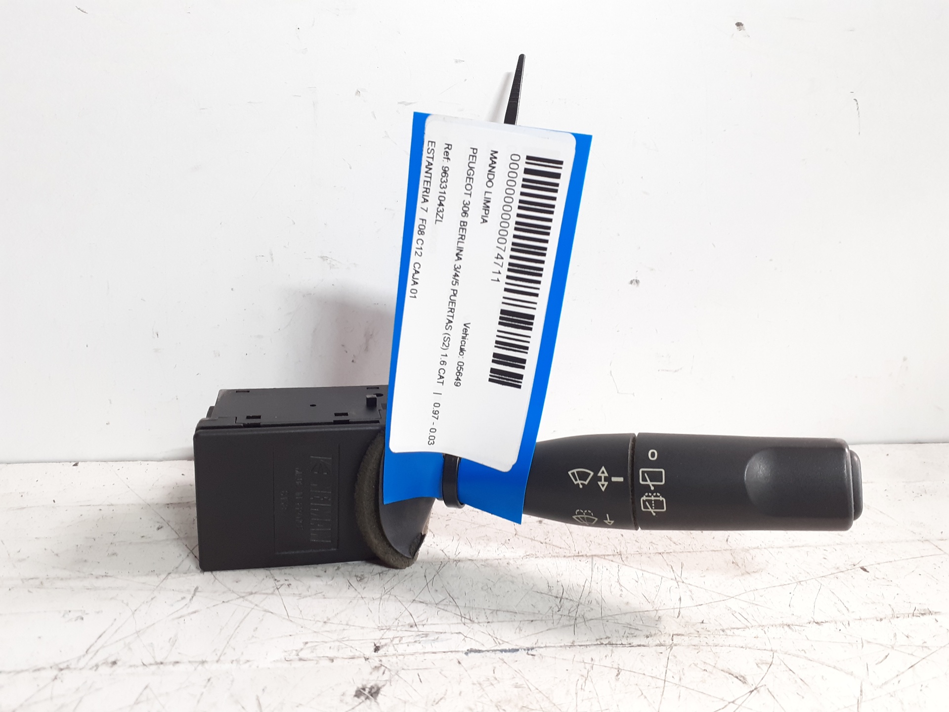 Commande d'essuie-glace PEUGEOT 306 BERLINA 3/4/5 PUERTAS (S2)