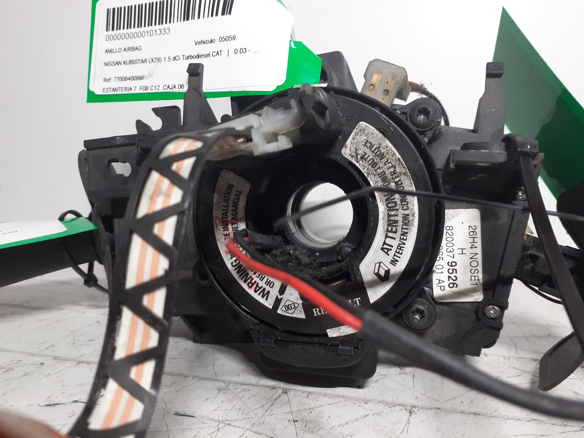 Airbag-Schleifring NISSAN KUBISTAR (X76)