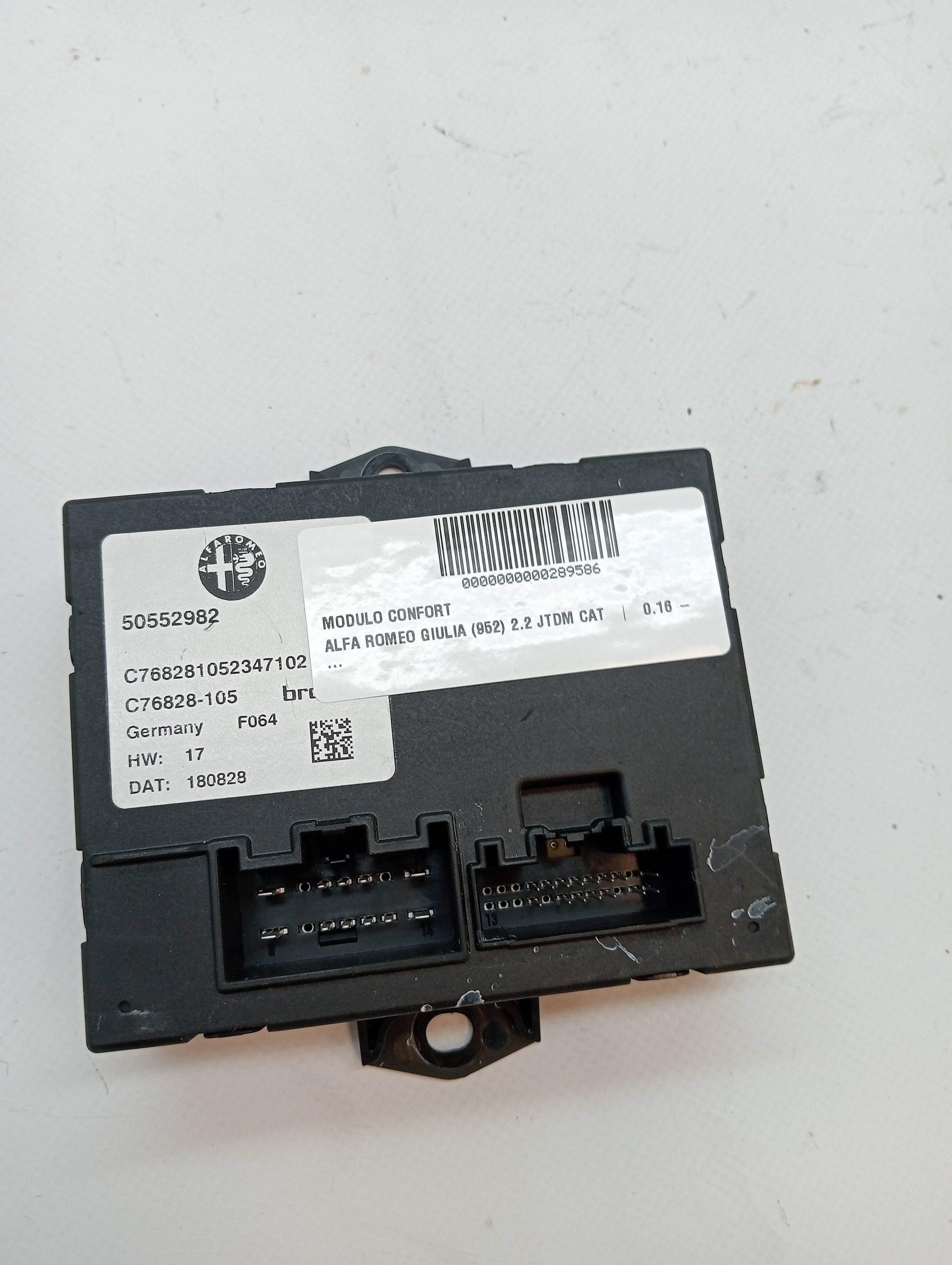 Module de confort ALFA ROMEO STELVIO (630)