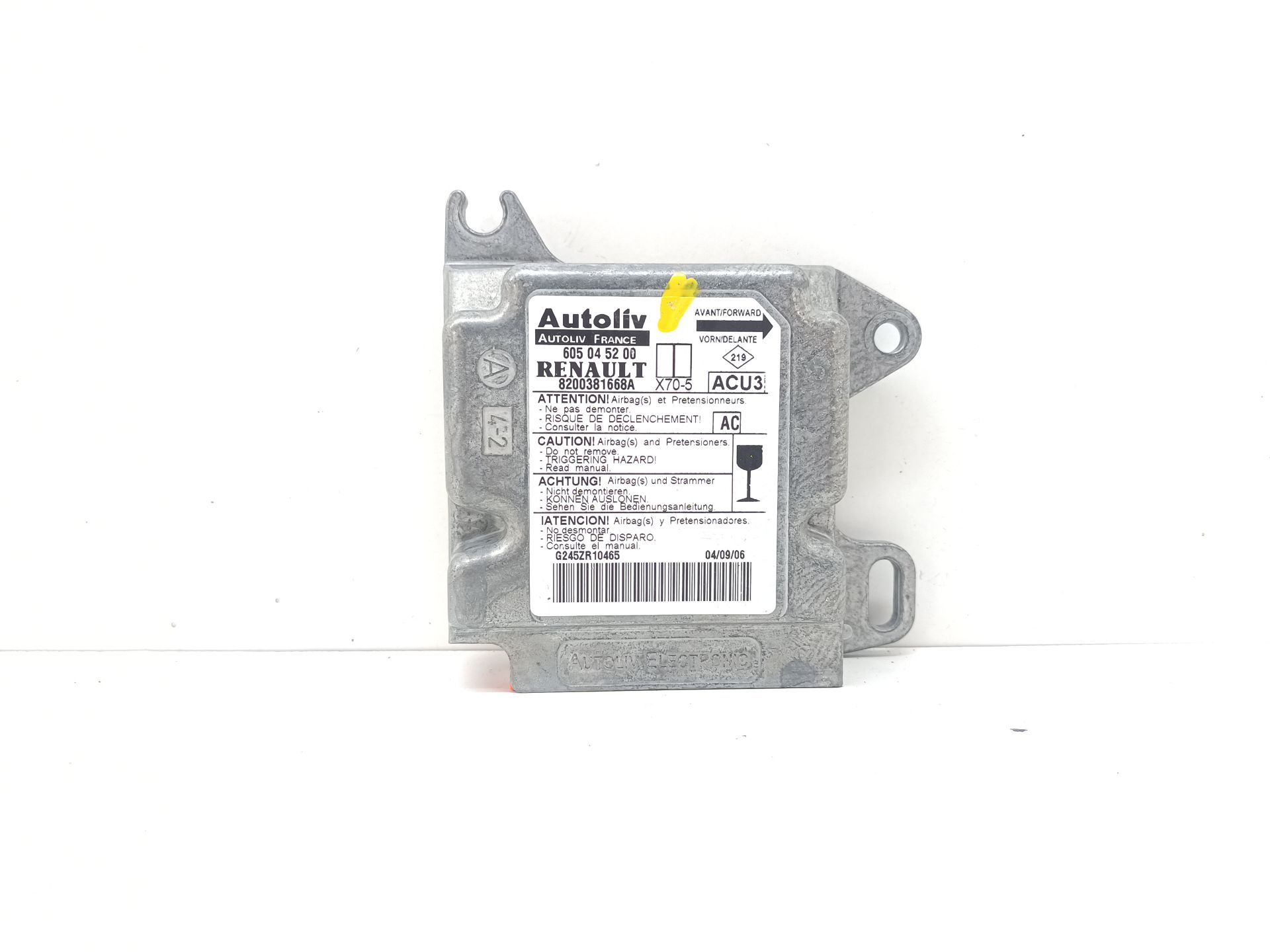 Airbag Steuergerät RENAULT MASTER II PHASE 2 CAJA CERRADA