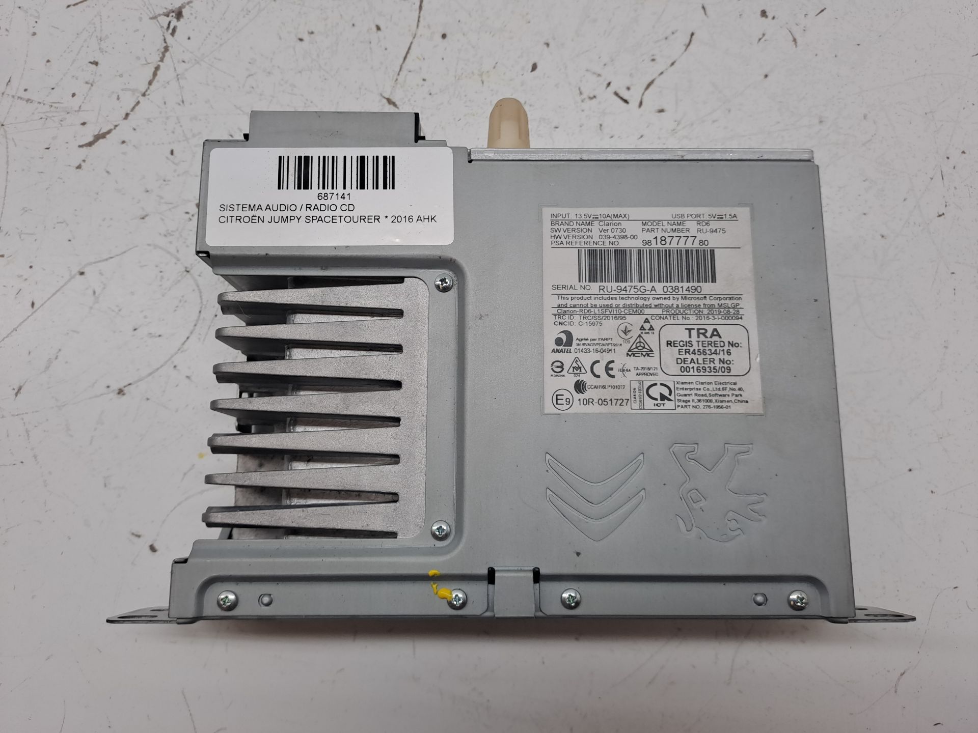 Sistema audio / Radio CD CITROEN JUMPY SPACETOURER