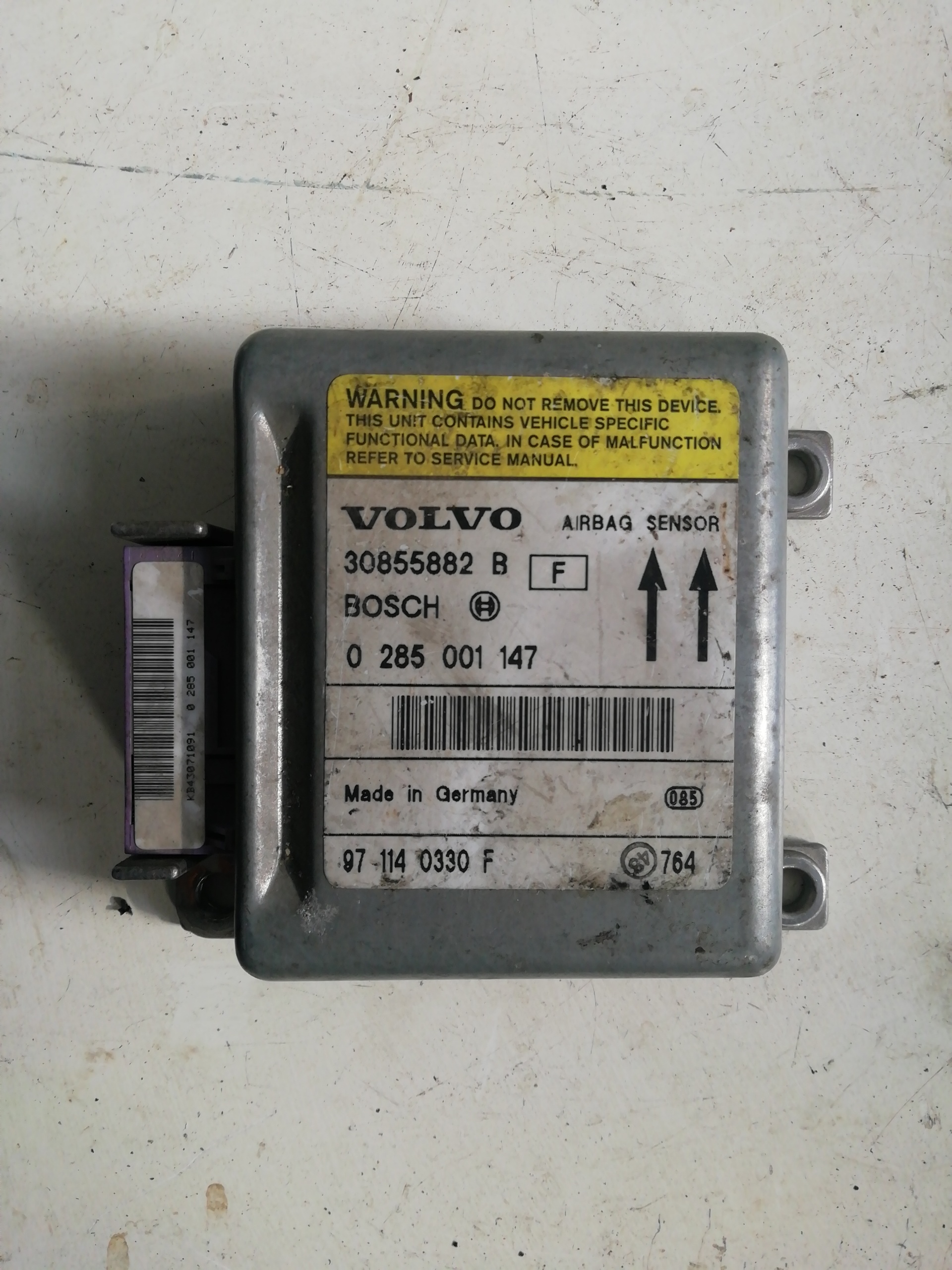 Airbag Steuergerät VOLVO S40 BERLINA