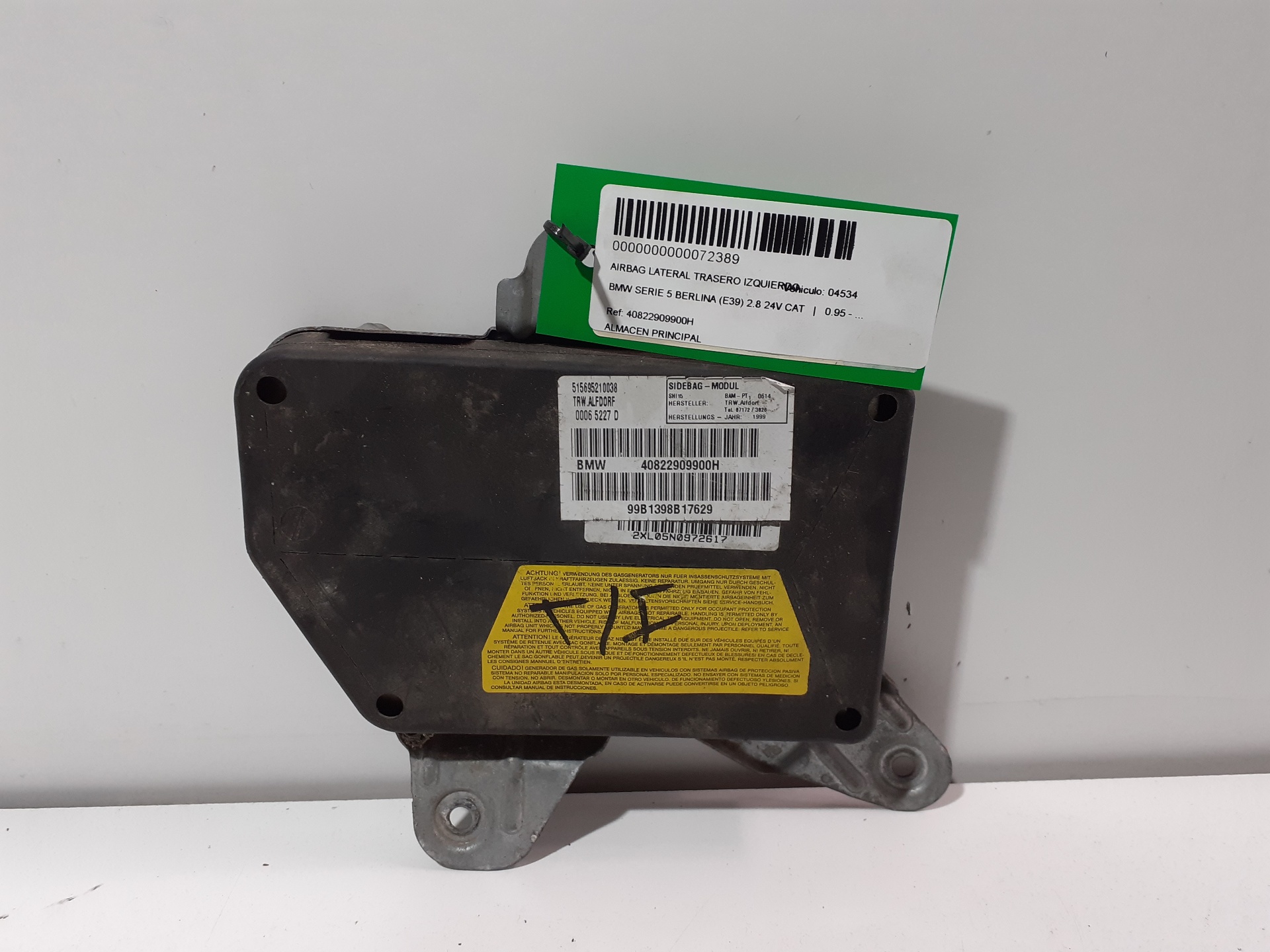 Airbag avant gauche BMW SERIE 5 BERLINA (E39)