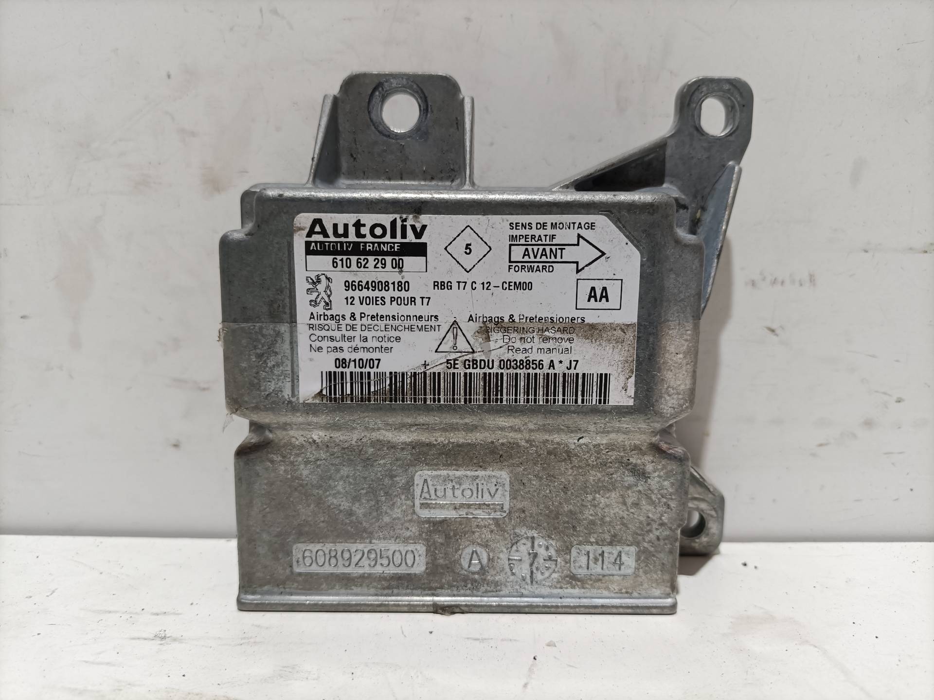 Central do airbag PEUGEOT 308