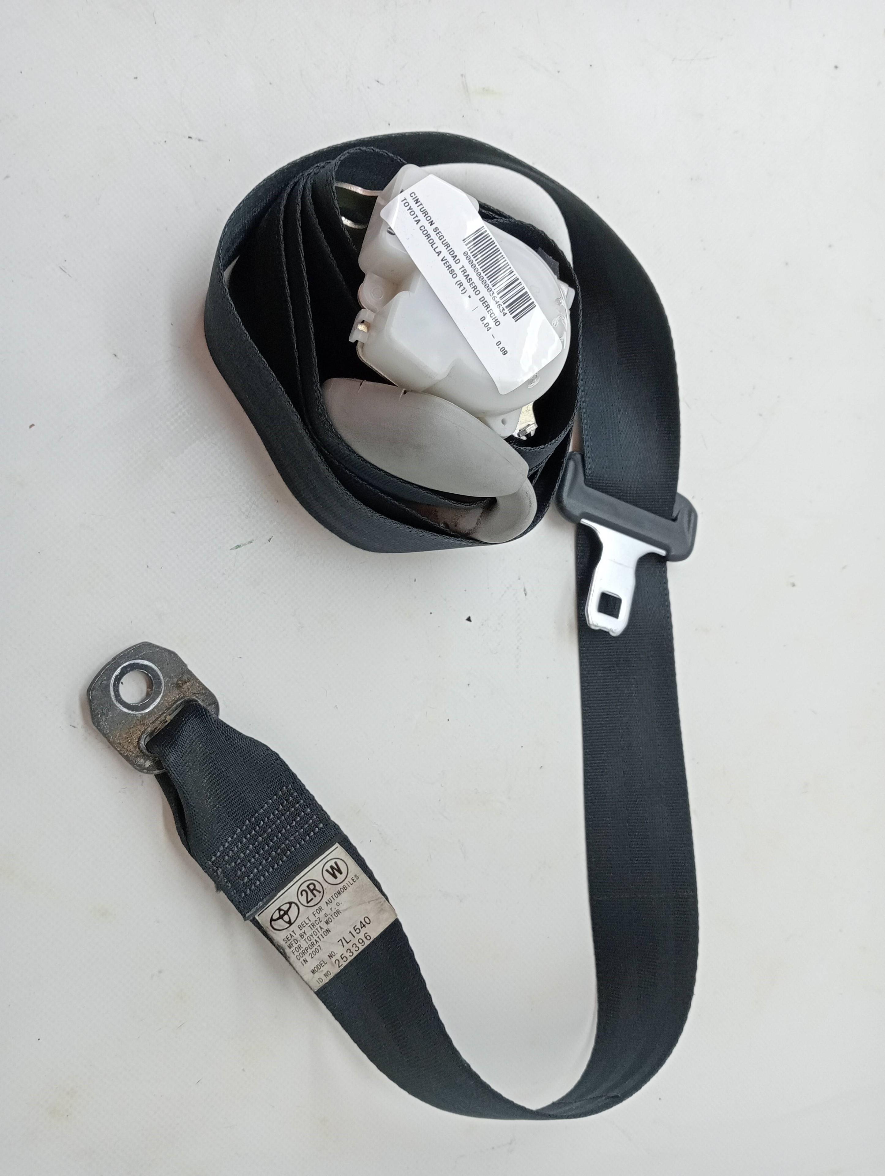 Sicherheitsgurt hinten rechts TOYOTA COROLLA VERSO (R1)
