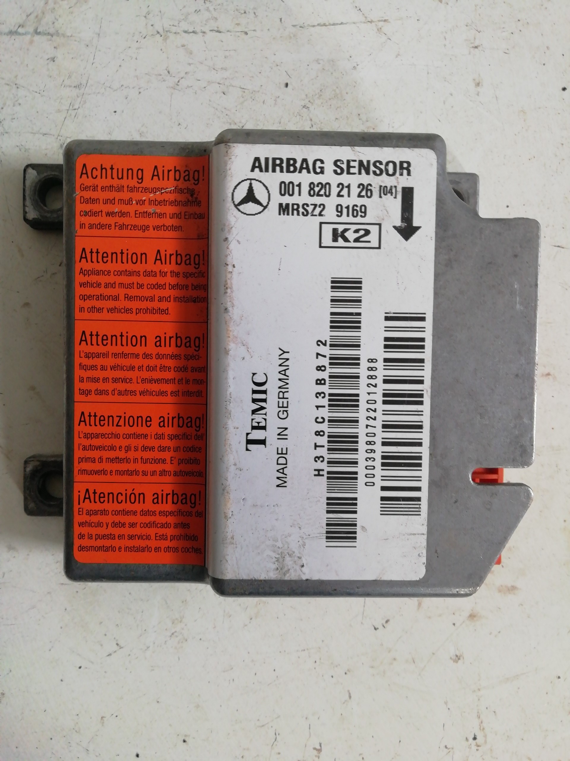 Central do airbag MERCEDES-BENZ CLASE E (W124) BERLINA