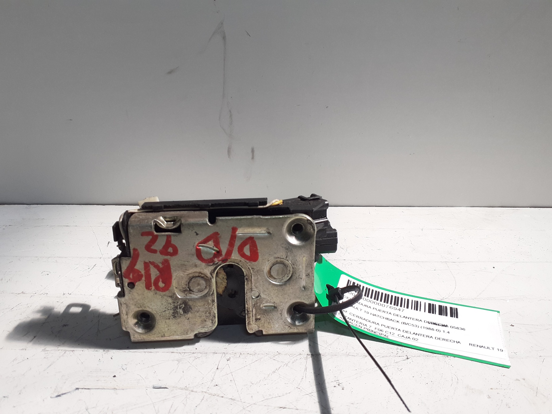Front right door lock RENAULT 19 HATCHBACK (B/C53)