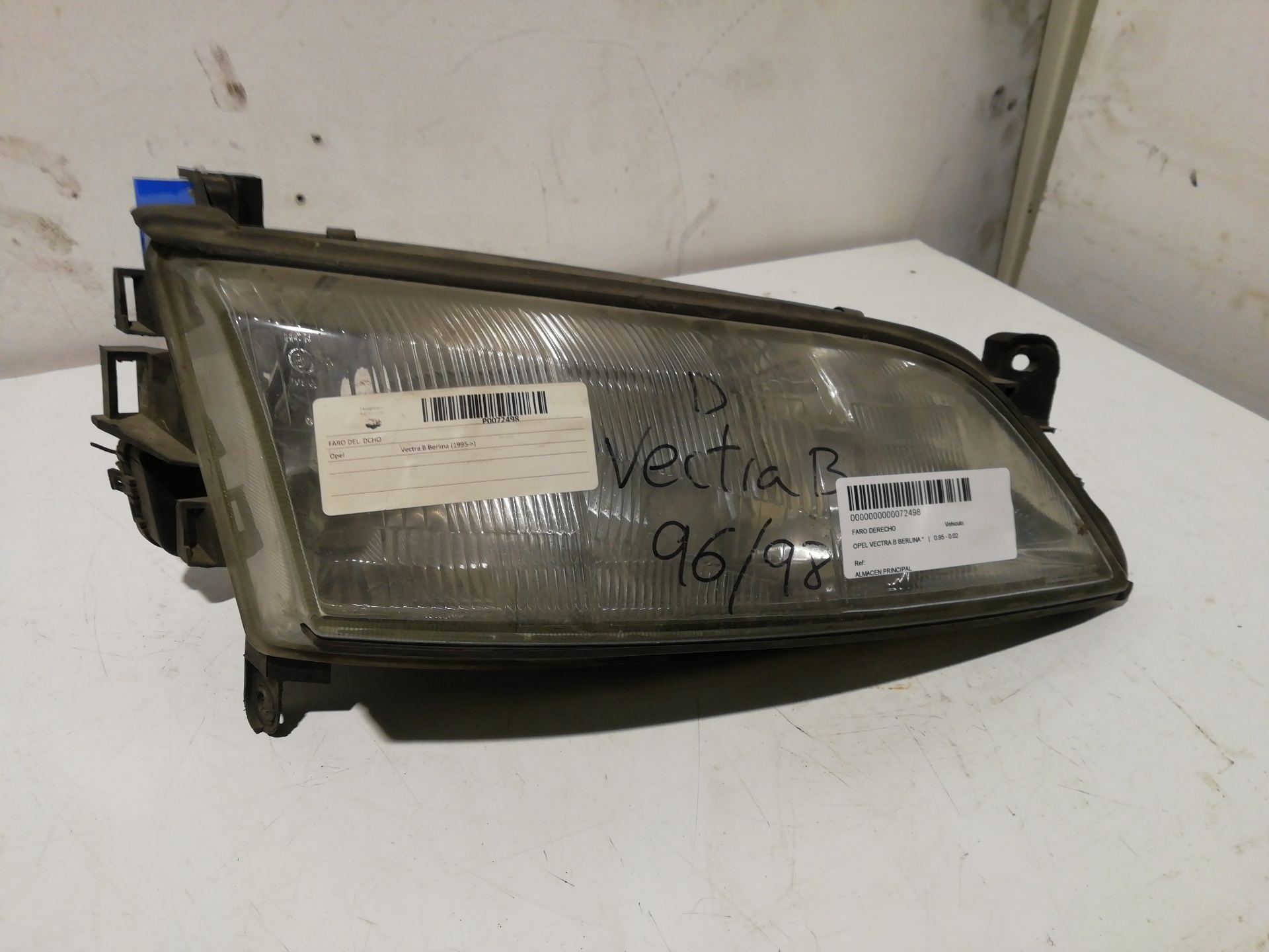 Right headlight OPEL VECTRA B CARAVAN