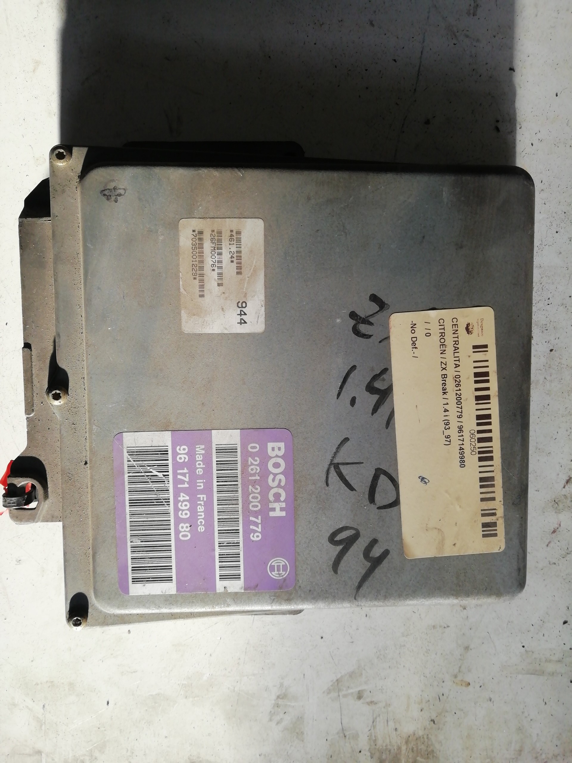 Engine control unit ECU CITROEN ZX BREAK