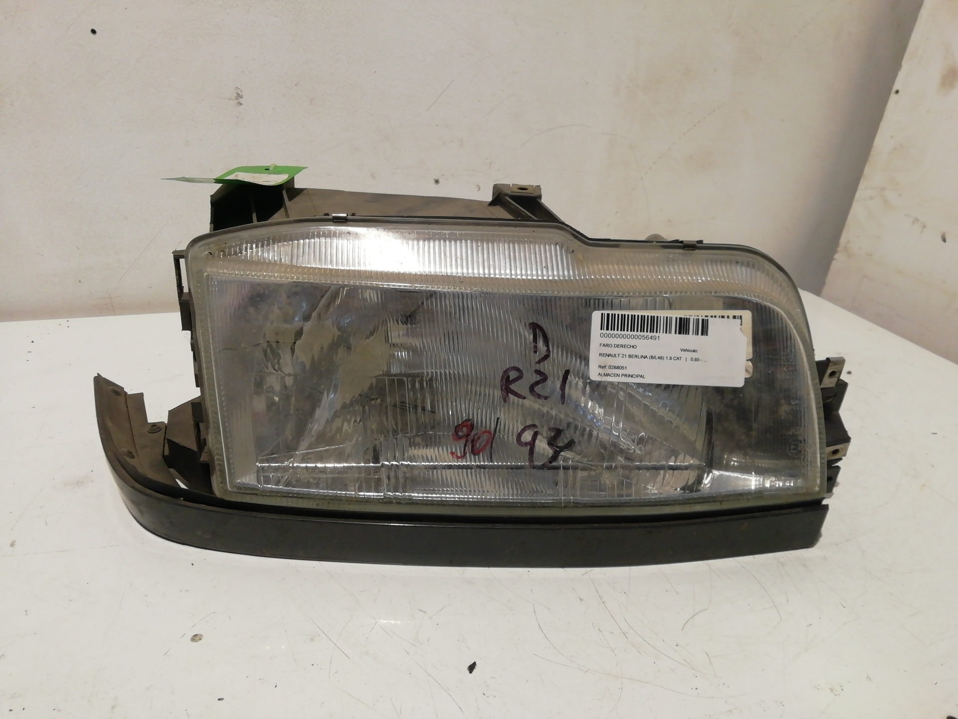 Scheinwerfer rechts RENAULT 21 BERLINA (B/L48)