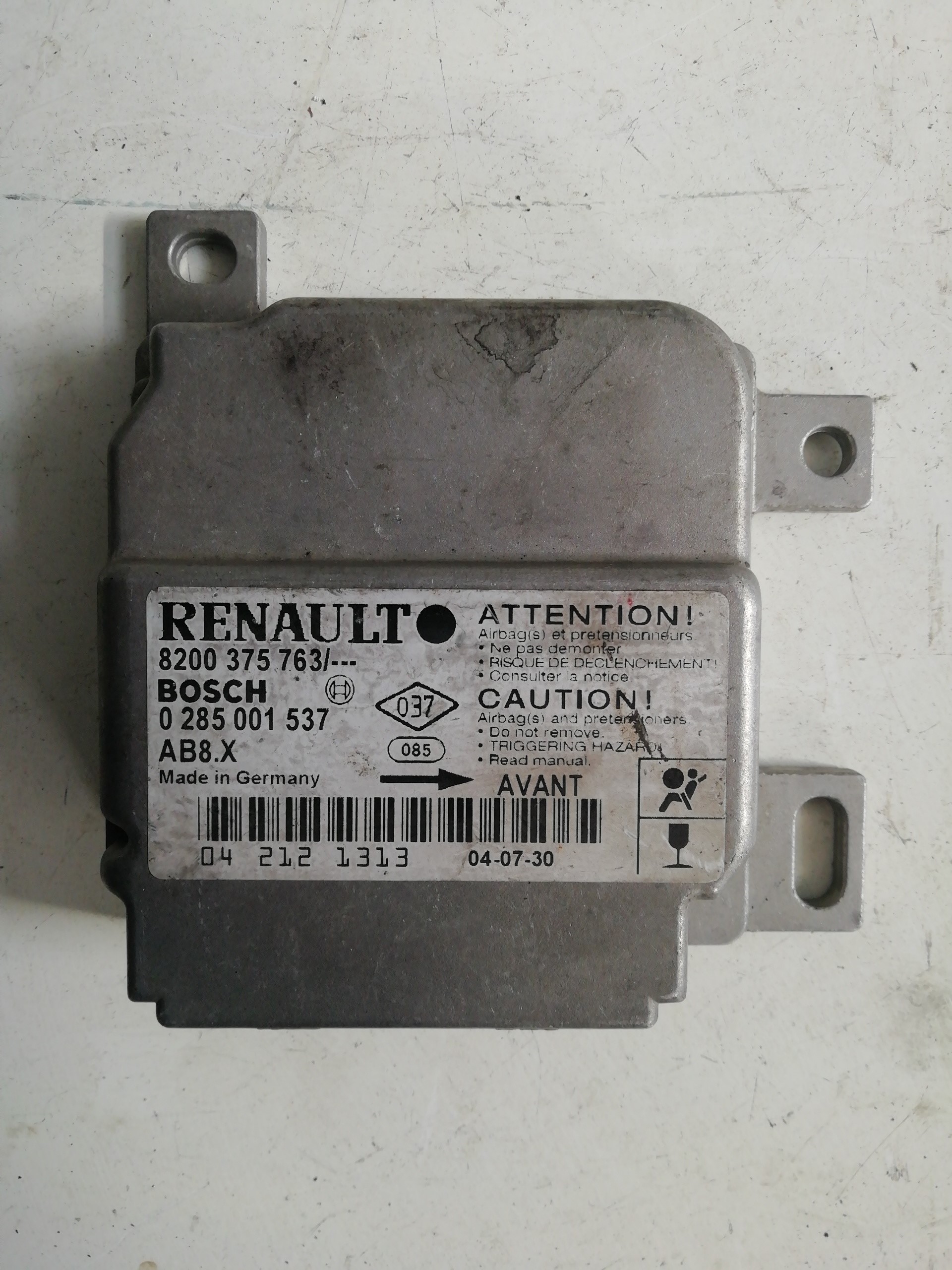 Central do airbag RENAULT CLIO II FASE II (B/CB0)