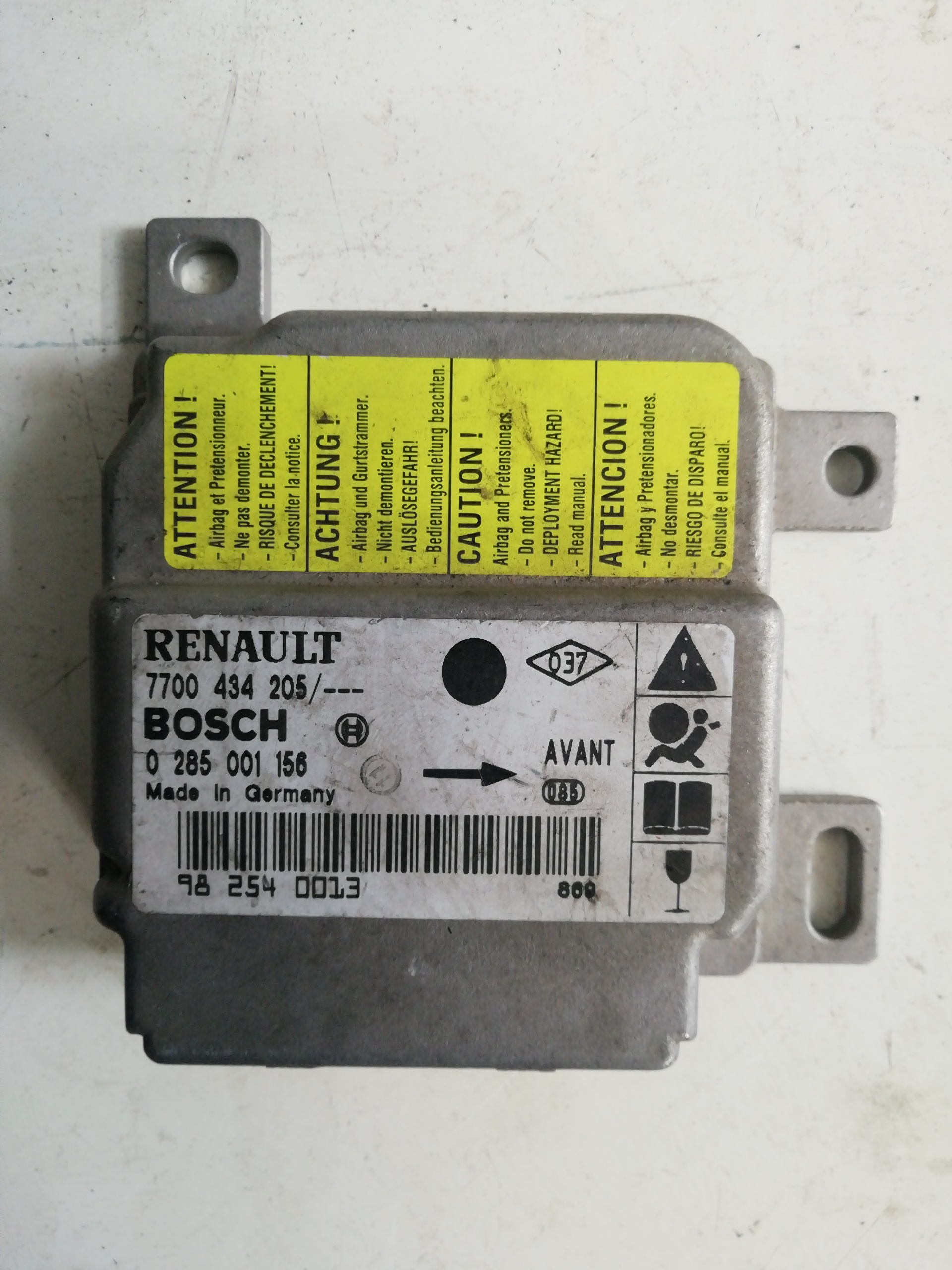 Central do airbag RENAULT CLIO II FASE II (B/CB0)