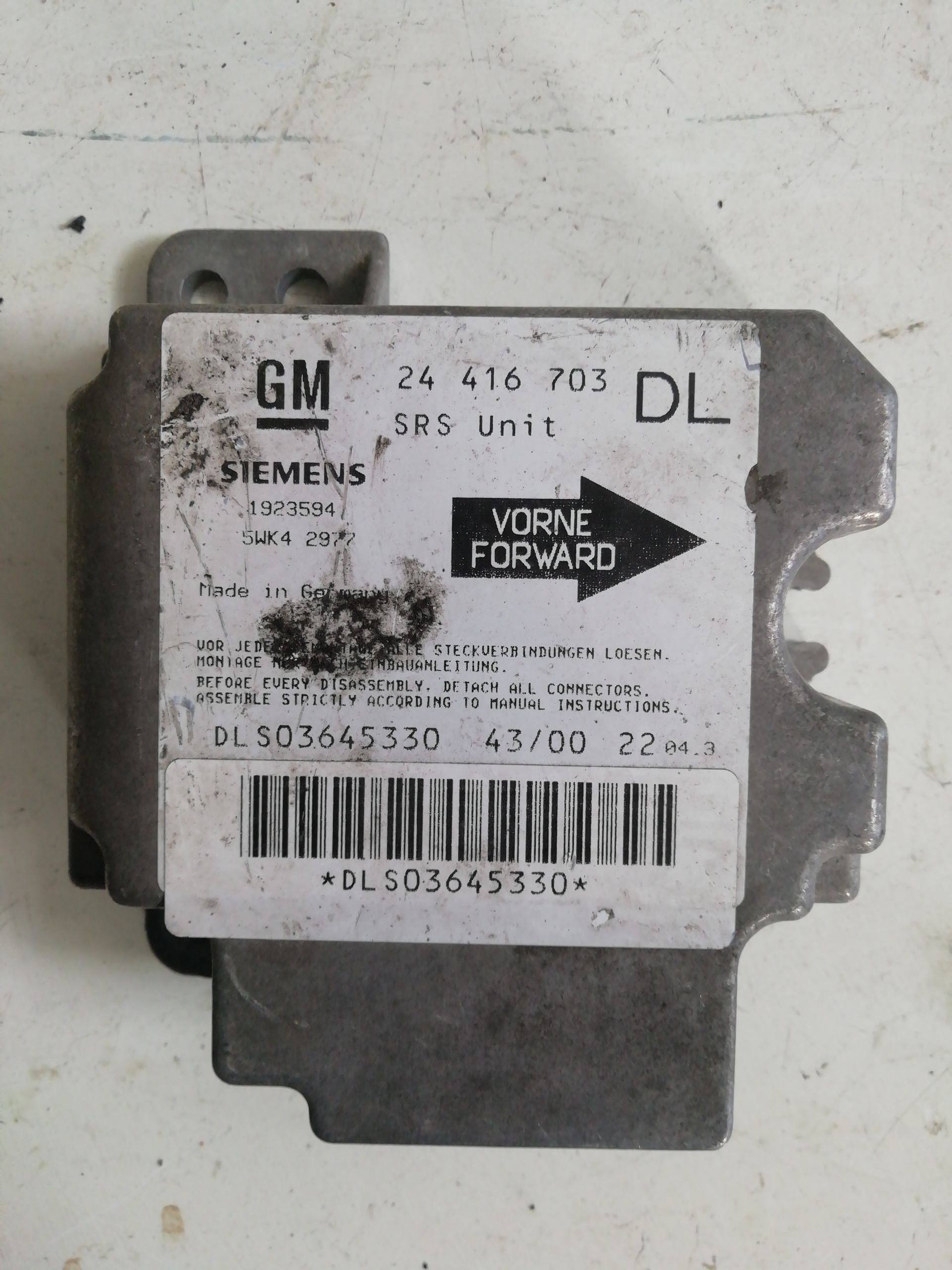 Engine control unit ECU OPEL ASTRA G BERLINA