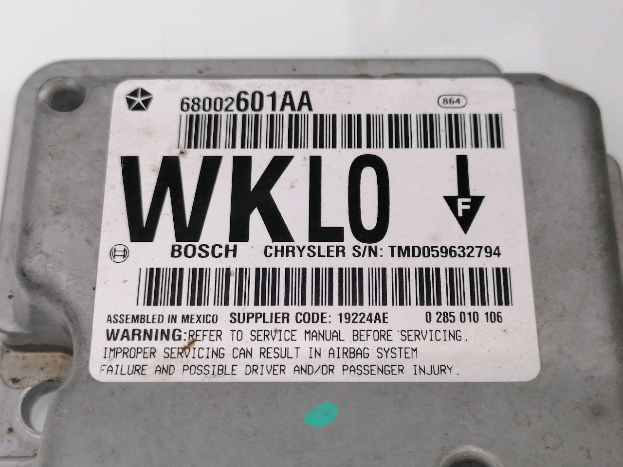 Airbag control unit JEEP GRAND CHEROKEE III (WH, WK)