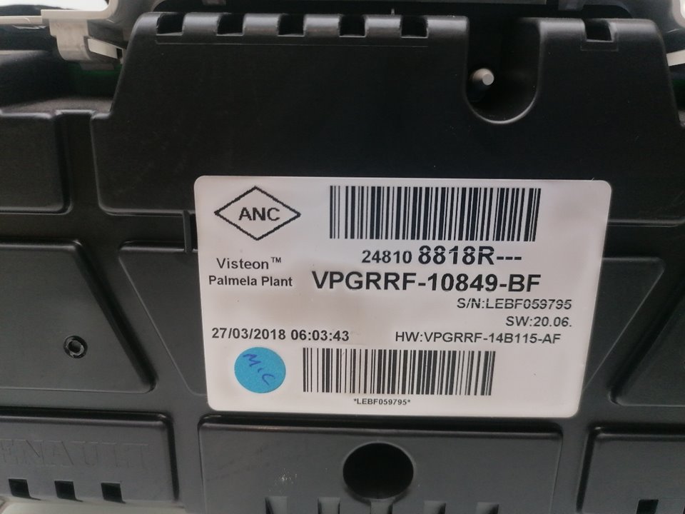 Combiné d’instruments RENAULT CLIO IV