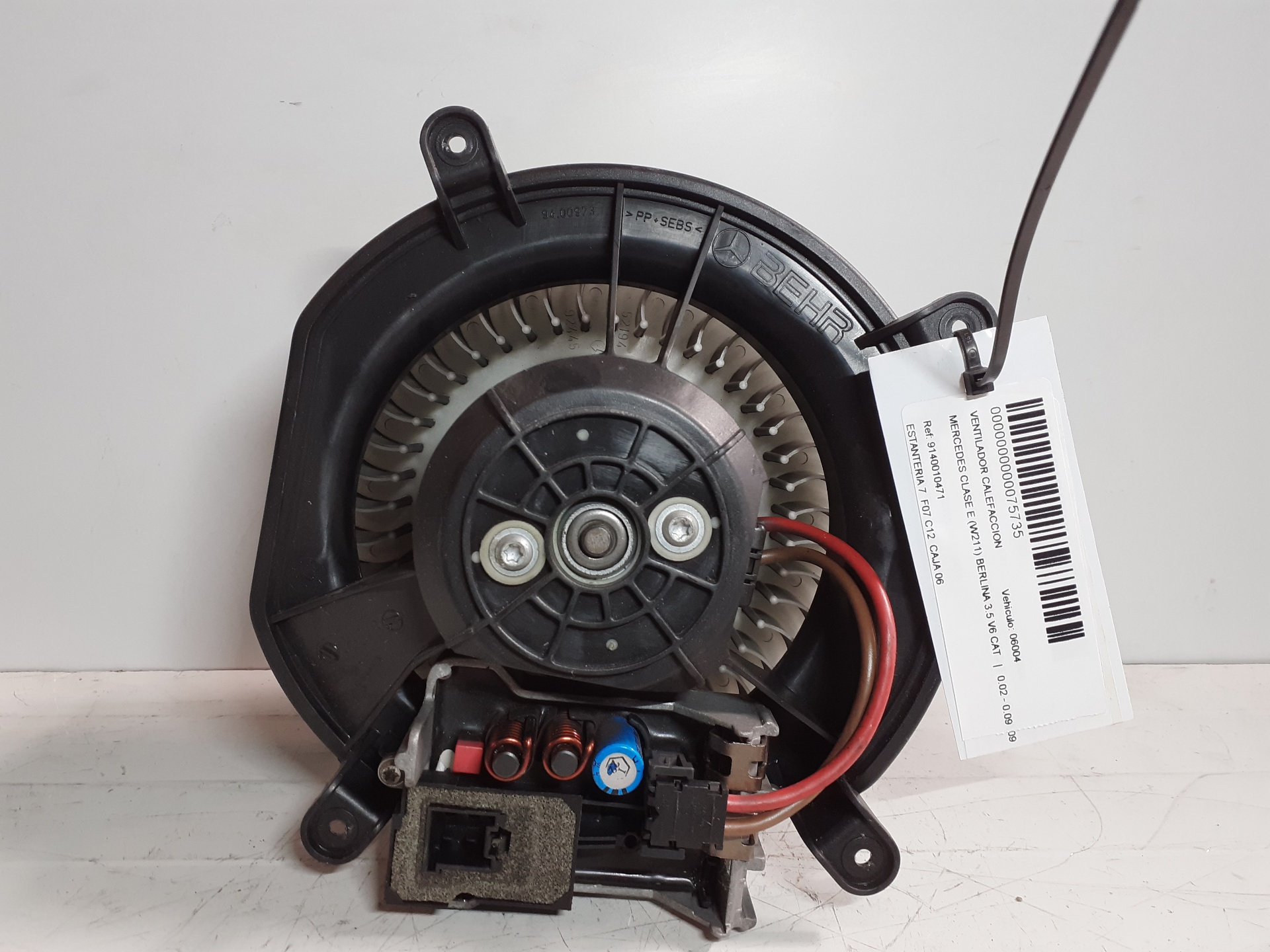 Pulseur chauffage MERCEDES-BENZ CLASE E (W211) BERLINA
