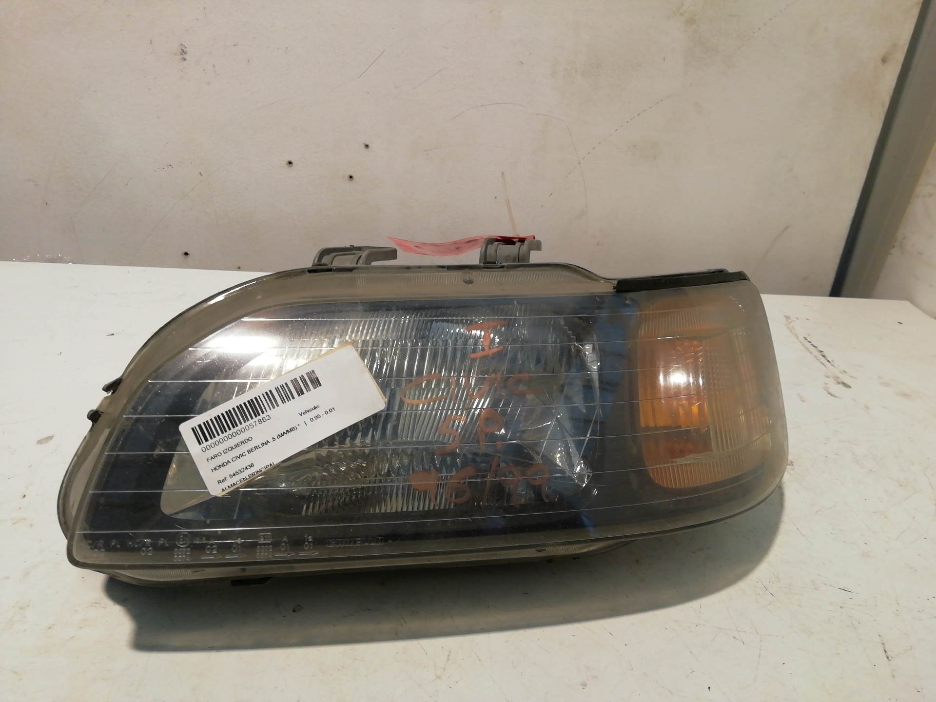 Left headlight HONDA CIVIC BERLINA .5 (MA/MB)