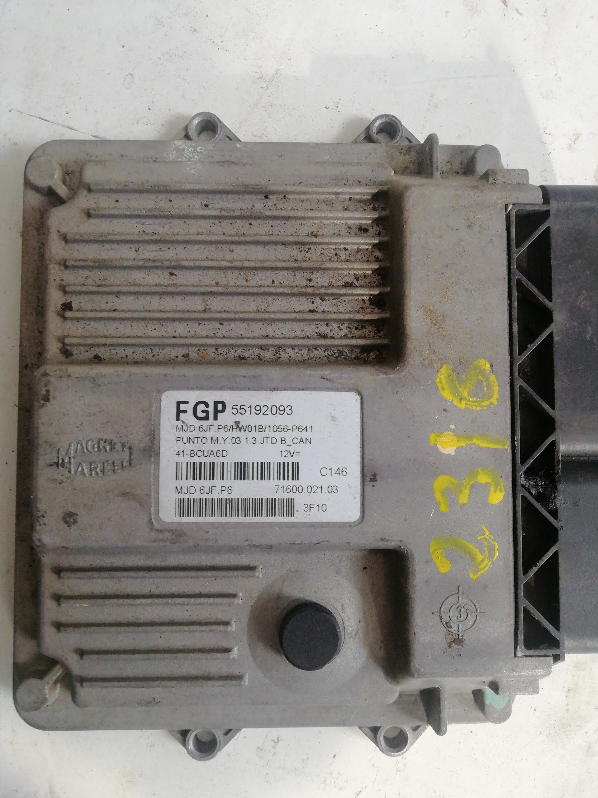 Engine control unit ECU FIAT PUNTO BERLINA (188)